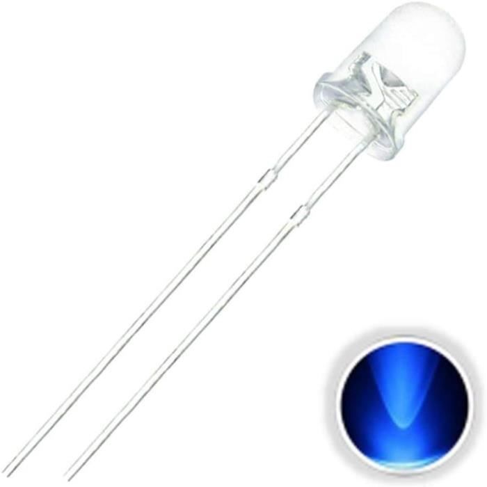 LED Diodes Lumineuses 3mm/5mm Assorties - Non Toxiques - Longue Durée - Pour Projets Scolaires