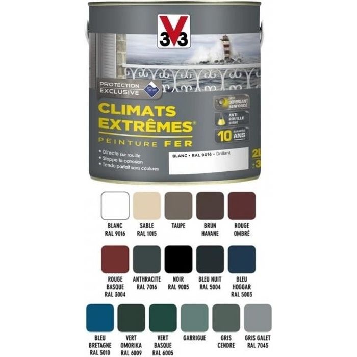 Peinture bois extérieur Climats Extrêmes RAL 7016 Gris anthracite