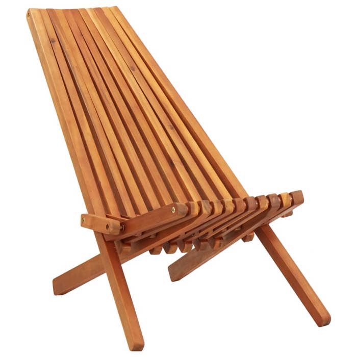 vidaXL Chaise Pliable dExtérieur Chaise de Jardin Chaise de Camping Chaise de Patio Bois dAcacia Solide 45974