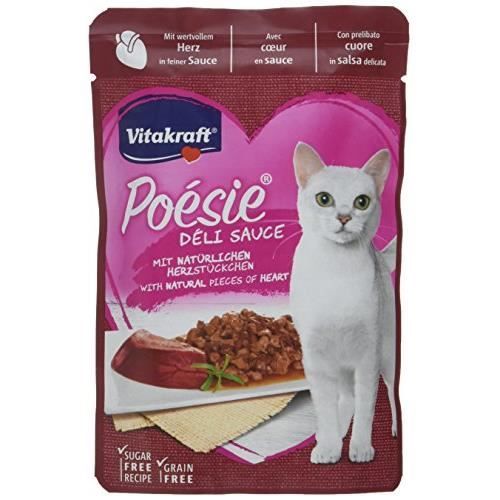 Meilleurs prix pour Nourriture humide pour chat - VITAKRAFT - Poésie Deli de sauce Pouch-Cœur - 23 x 85 g - Adulte - Moyen