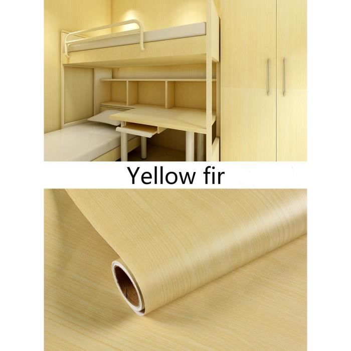 iKINLO Imperméable Papier Peint Auto-Adhésif 61 * 500CM Autocollant Grain de Bois Décor Mural