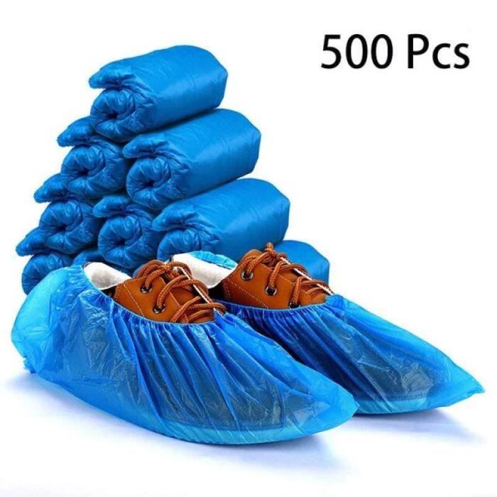 Couvre-chaussures Jetables Imperméables - Lot De 100 - Antidérapants, Pour Moquette, Sols, Machine Automatique - Bleu