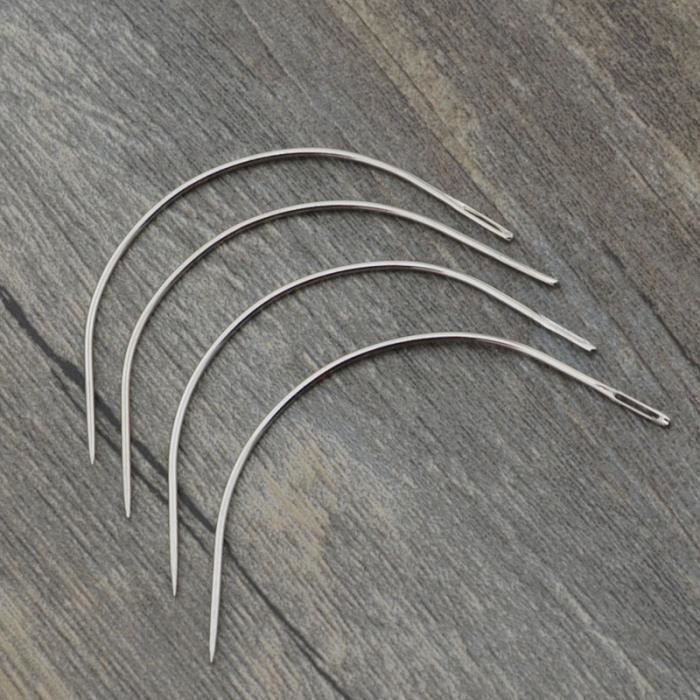 Set 3 Aiguilles à Tricoter Courbées - Pour Points Câblés Et Reliefs - Couleurs Aléatoires