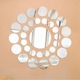 31X Miroir rond Autocollant Mural acrylique Surface Decal Accueil Chambre bricolage décoration Art SL WTX70717481SL_1904 argent-1
