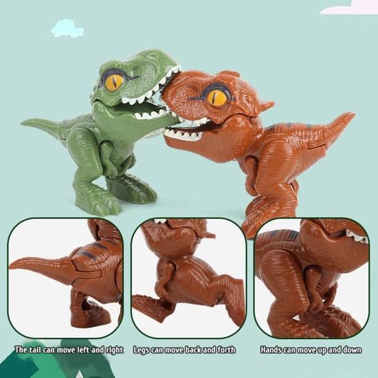 Modèle de dinosaure mordant les doigts, jouets articulations mobiles,  Simulation de Mini dinosaures pour enfants, jouet éducatif, cadeaux