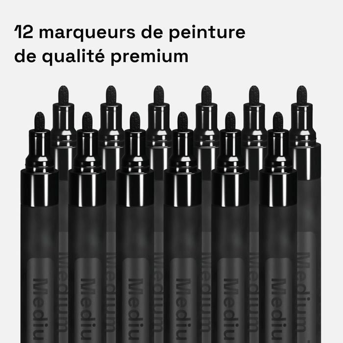 Set 5 Marqueurs Blancs Artistro Pointe Extra-Fine 0.7 Mm - Peinture Acrylique Sur Roche, Pierre, Verre, Métal, Bois, Tissu
