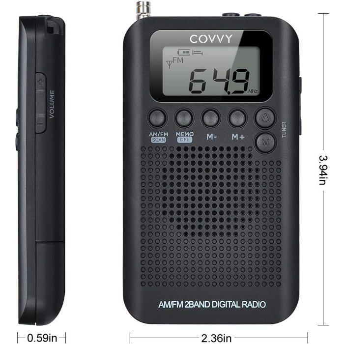 Tendak Petite Radio Portable F/A (W),Transistor Radio Avec Une Excellente Réception Et Une