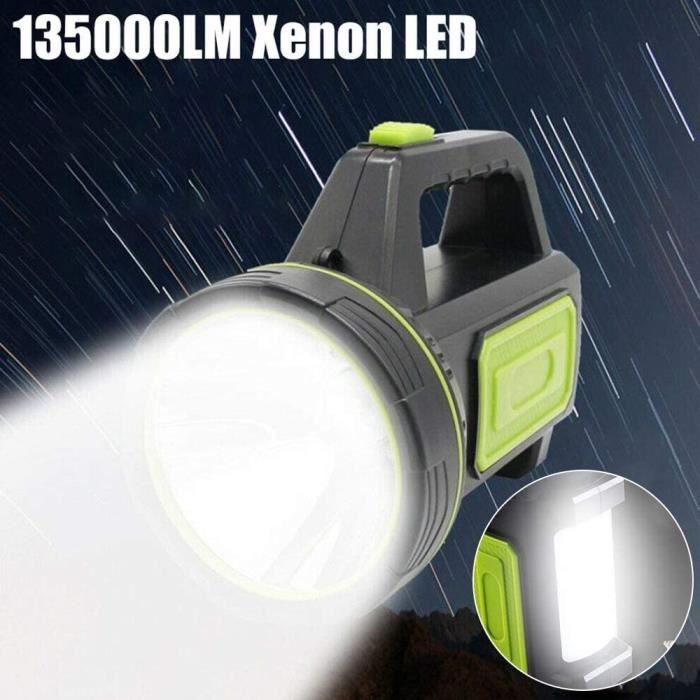 Lampe torche LED rechargeable USB puissante de 135 000 lumens 600 mAh avec  lumière latérale,lampe torche étanche pour randonné[289] - Cdiscount  Bricolage