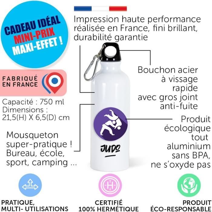 Gourde Judo Sport 500Ml Bouteille D’Eau Aluminium Réutilisable Gourde Judo Sport 500Ml Bouteille D’Eau Aluminium Réutilisable
