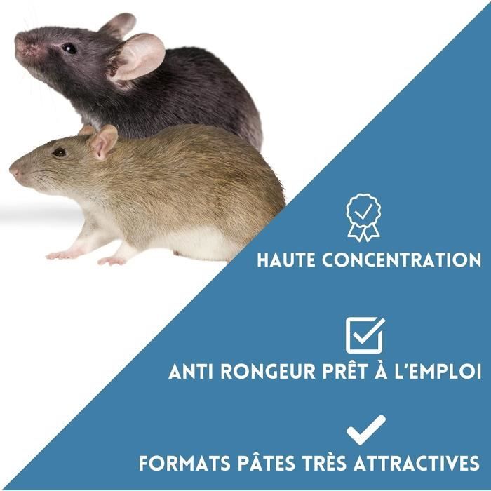Raticide Souris et Rats – Souricide Professionnel Puissant, Mort aux Rats/ Souris foudroyant pour intérieur - Cdiscount Jardin