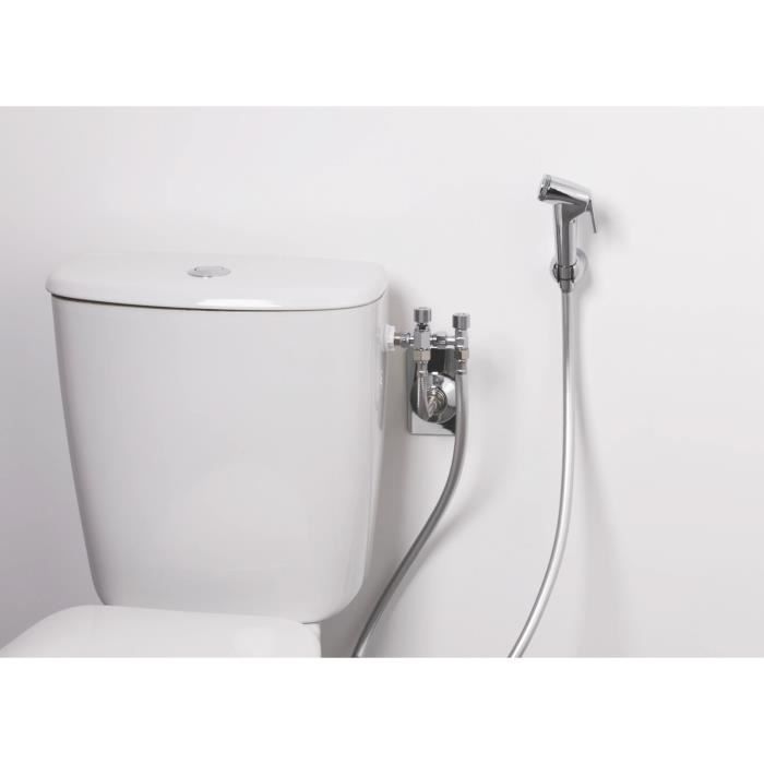 Kit Hygiène WC Douchette + Robinet 3 voies + Flexible + Support Mural NOYON  & THIEBAULT - Cdiscount Bricolage