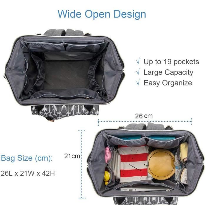 Sac à dos à langer lekebaby online