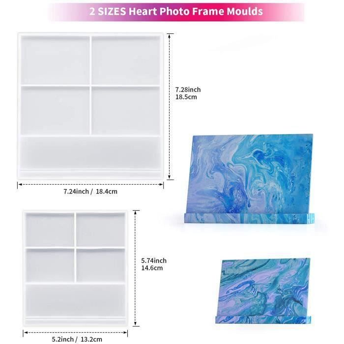 Moule Silicone Cadre Photo Cœur – Idéal Pour Créer Des Cadres Personnalisés En Résine Époxy DIY