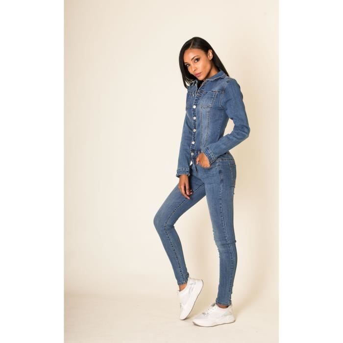 Ensemble jeans pour Femme Combinaison skinny Fit Pantalon [Bleu clair, L]  Bleu clair - Cdiscount Prêt-à-Porter