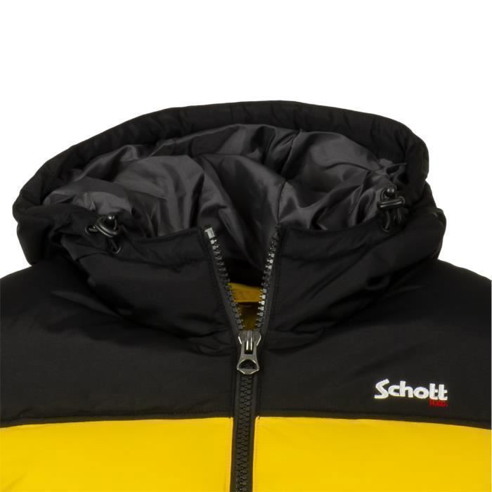 Doudoune Homme Schott NYC Jaune Nylon Fermeture zippee Jaune Cdiscount Pret a Porter