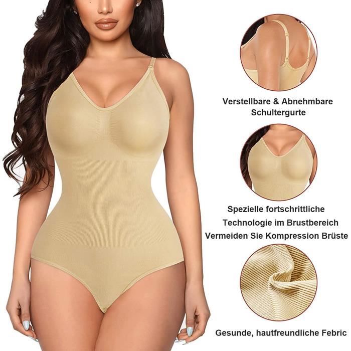 Body Sculptant Femme Sans Bretelles - Gaine Invisible Ventre Plat - Shapewear Sans Coutures - 8