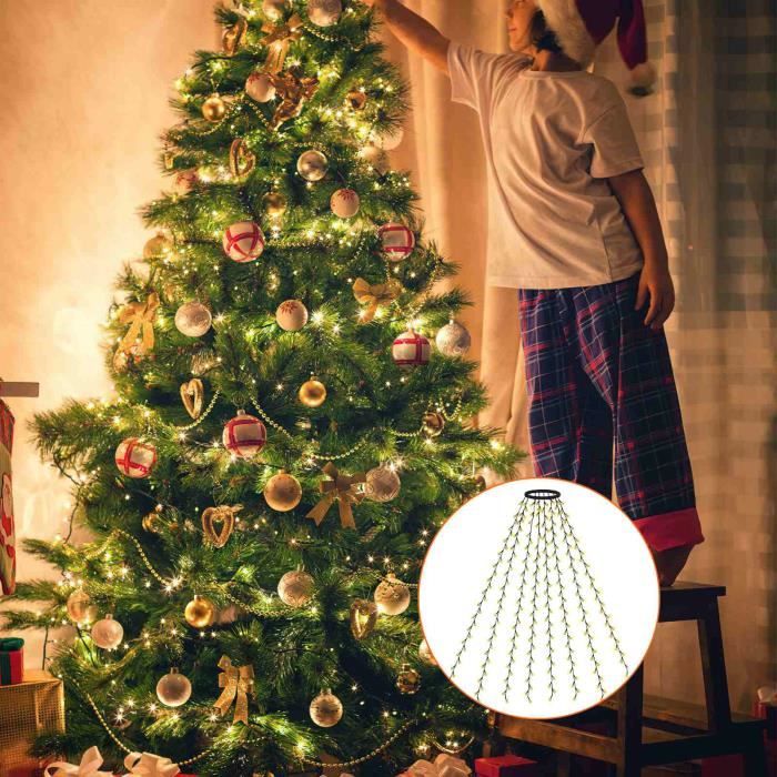 Guirlande Lumineuse 33 M 300 LED - 8 Modes, Minuteur, IP44 étanche, Blanc Chaud, Pour Intérieur Et Extérieur, Noël, Jardin, Balcon - 6