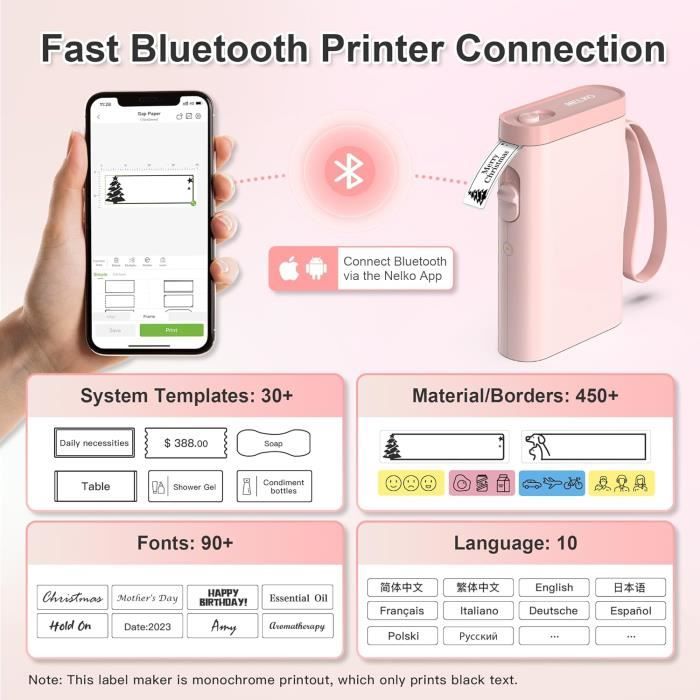 Imprimante D'Étiquettes Bluetooth P21 - Imprimante D'Étiquettes Portable  Sans Fil - Coupe-Étiquettes Intégré - Mini Impriman[J1806] - Cdiscount  Informatique