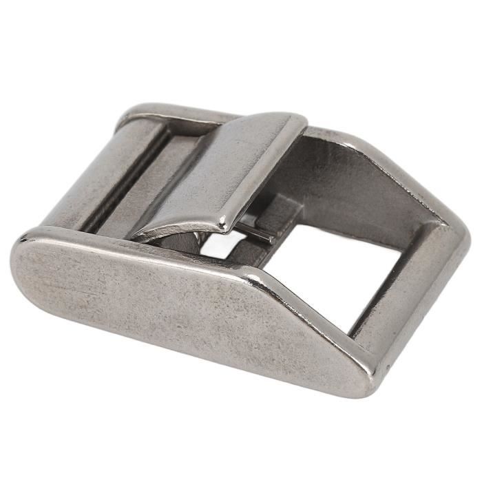POFET Boucle Came Acier Inox 316 – 25 Mm Pour Sangle D’Arrimage, Argenté, Lot 2