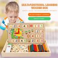 Montessori Boîte d'apprentissage de Math, Jouets Educatifs Scientifiques Tableau en Bois, Jouet de Maternelle, Parfait Cadeau Enfant-2