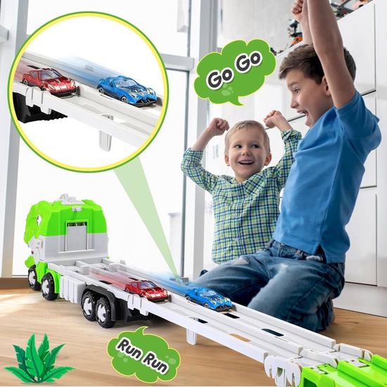 Camion transporteur de voitures - Dinosaure - Multicolore - Enfant