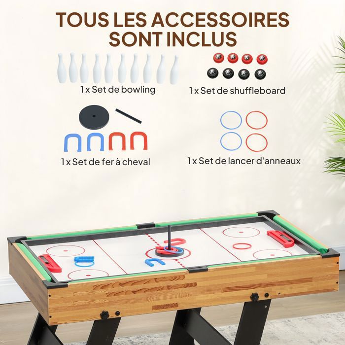Table Multi-Jeux 13 en 1 Pliable, table de jeu baby-foot, billard, pour Table Multi-Jeux 13 en 1 Pliable, table de jeu baby-foot, billard, pour