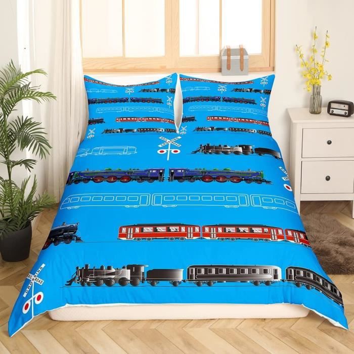 Housse De Couette - 3D Supercar Bleue - 240x260 Cm - 100% Microfibre