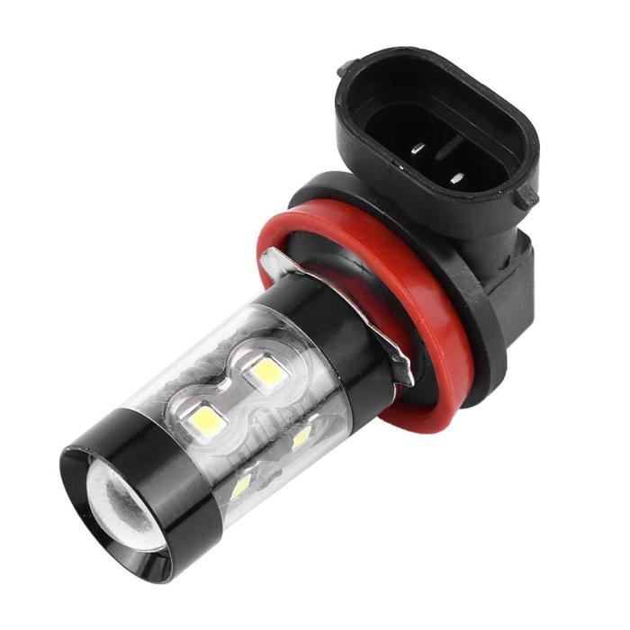 Ampoule Antibrouillard H11 LED – 2 Pièces – 80W 8000K Bleu Glacier – 12-24V – Facile à Installer - 12