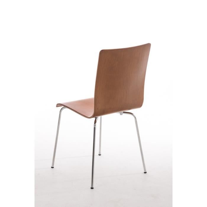 4 Chaises Pepe CLP - Assise Bois Pieds Métal - Salle Attente Nature 120kg