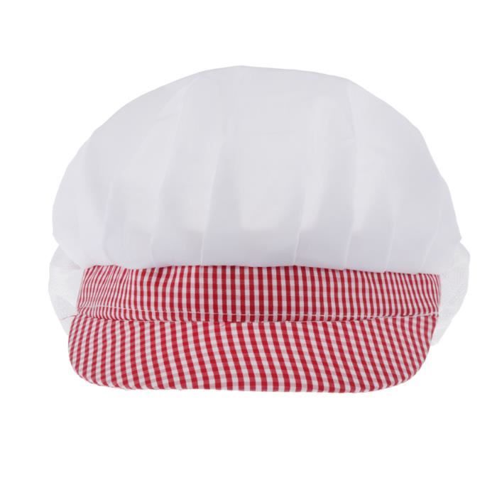 Chapeau de chef - Chapeau de travail de chef en maille blanche respirante -  Unisexe - Restaurant 