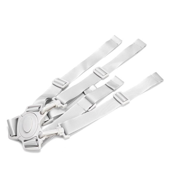 Sicurezza Bambini Harnais 5 Points Universel Pour Chaise Haute/Poussette - Réglable - Sécurité Enfant - Gris Harnais Réglable Enfant