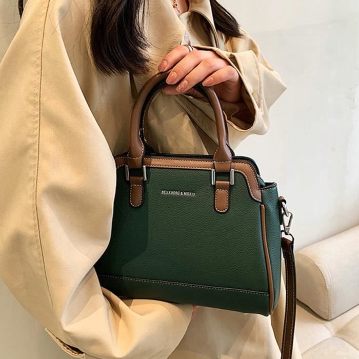 Sac cuir vert femme hotsell
