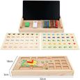 Montessori Boîte d'apprentissage de Math, Jouets Educatifs Scientifiques Tableau en Bois, Jouet de Maternelle, Parfait Cadeau Enfant-3