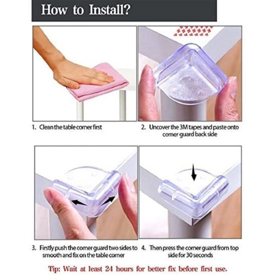 Protections D'Angle Bébé En Silicone Transparent - Lot De 10 - Antidérapant Et Sécurisé Pour Meubles