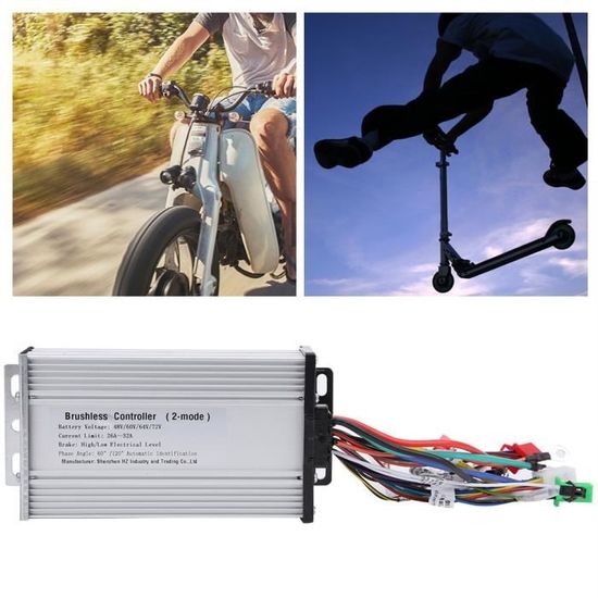 Kit Contrôleur Moteur Sans Balais 48V 60V 72V 3200W + Compteur Vitesse Pour Go Kart VTT