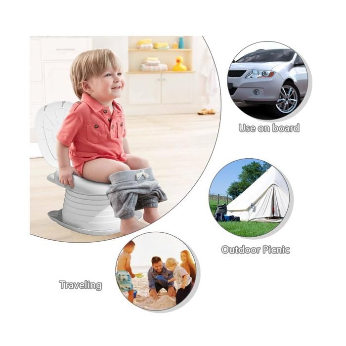 Pot Bebe Toilette, 4en1 Toilette Portable Enfant, Pot Pliable Enfant Voyage, Mini Toilette Enfant, Apprentissage - Puériculture & Eveil bébé