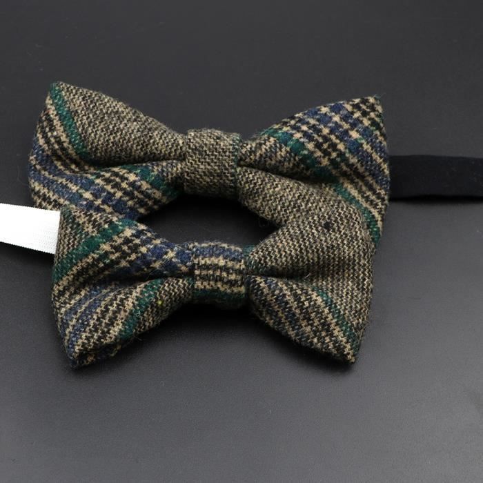 Noeud Papillon Homme JEMYGINS En Laine – Ensemble Avec Boutons De Manchette + Carré De Poche + Boîte Cadeau – Look Rétro Élégant
