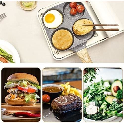 Poêle à Frire Anti-adhésive 26 Cm – Compatible Induction, Gaz, Céramique – Pour Steak, Omelettes, Poisson - 9