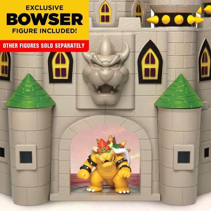 Playset Château de Bowser - JAKKS PACIFIC - Super Mario - Figurine de Bowser  - Effets sonores - Mécanismes fonctionnels - Cdiscount Jeux - Jouets
