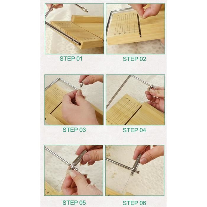 Cutter Savon En Bois Kit Coupe-Savon Réglable Avec Fils Acier Et Pince - Fabrication Savon Fait Main