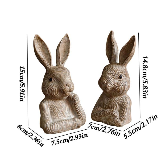 40 Figurines De Lapins Miniatures En Résine – 4 Poses – Décoration Jardin Miniature Ou Maison De Poupée