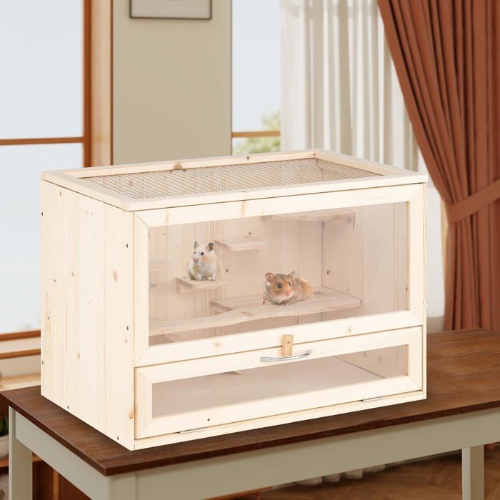 Picture Idea: Giantex Cage Pour Hamsters En Bois De Sapin Avec Fenêtre