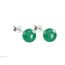 Boucles d/'oreilles/"PUCES/"cristal bleu argent massif 925°°°garanti sans nickel
