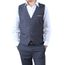 Gilet De Costume Homme Mince Col V élégant Sans Manche Gentilhomme Gilet Costume Gris Foncé