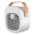 Climatiseur portable - Mini climatiseur rechargeable 4000 mAh avec 3 vitesses, autonomie de 5 à 10 heures