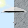 EJ.life Parasol Parapluie solaire Super léger, Mini pliable, Protection UV, coupe-vent, Portable, double bagagerie parapluie Blanc-0