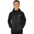 Veste de randonnée junior en polyamide noir - Regatta - Respirante et hydrofuge-0