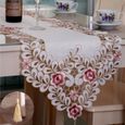 Chemin De Table Decoration Nappe Napperon Fleurs Broderie Fete