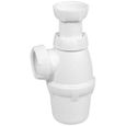 Siphon de lavabo réglable - WIRQUIN - D: 32 mm - entrée 1 1/4 - plastique-0