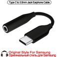A-Black No box -Câble Audio Aux pour écouteurs huawei,adaptateur USB vers 3.5mm,avec Jack de Type C 3.5,pour SAMSUNG Galaxy Note-0